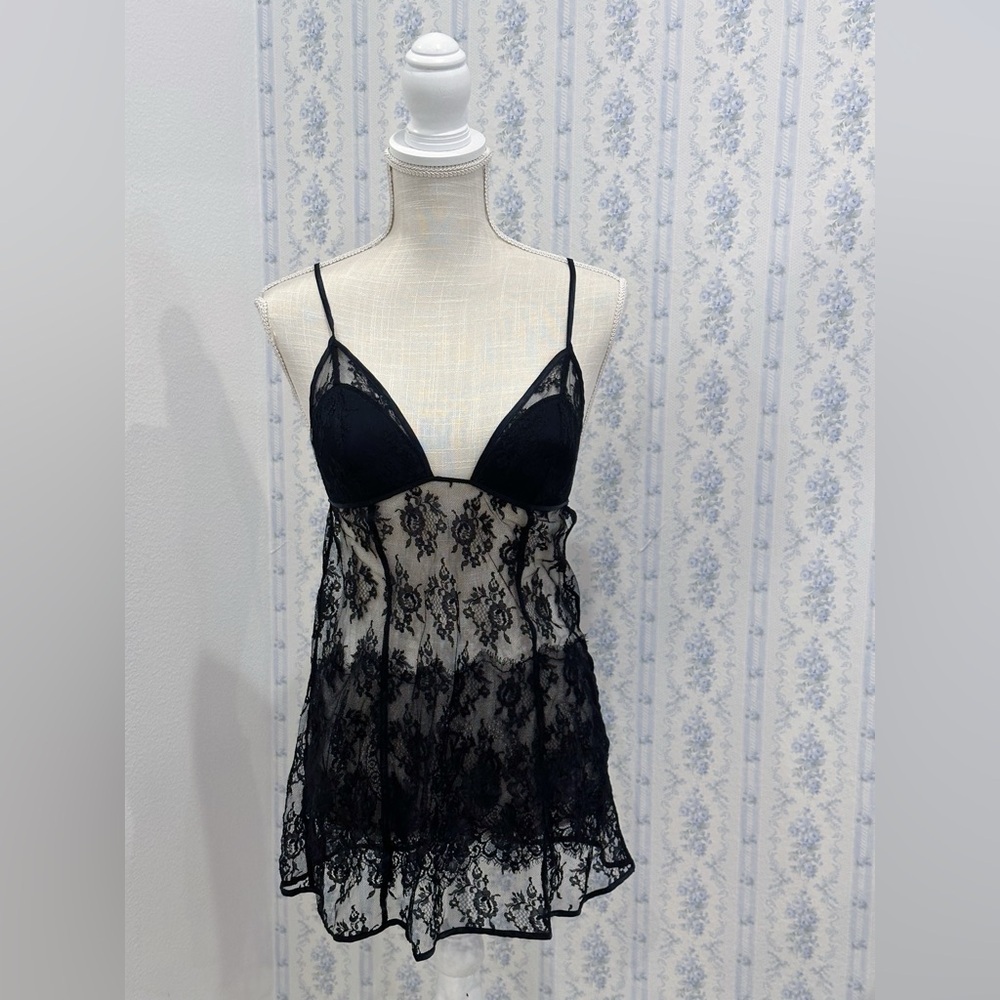 Vintage see through Victoria’s Secret Black slip dress